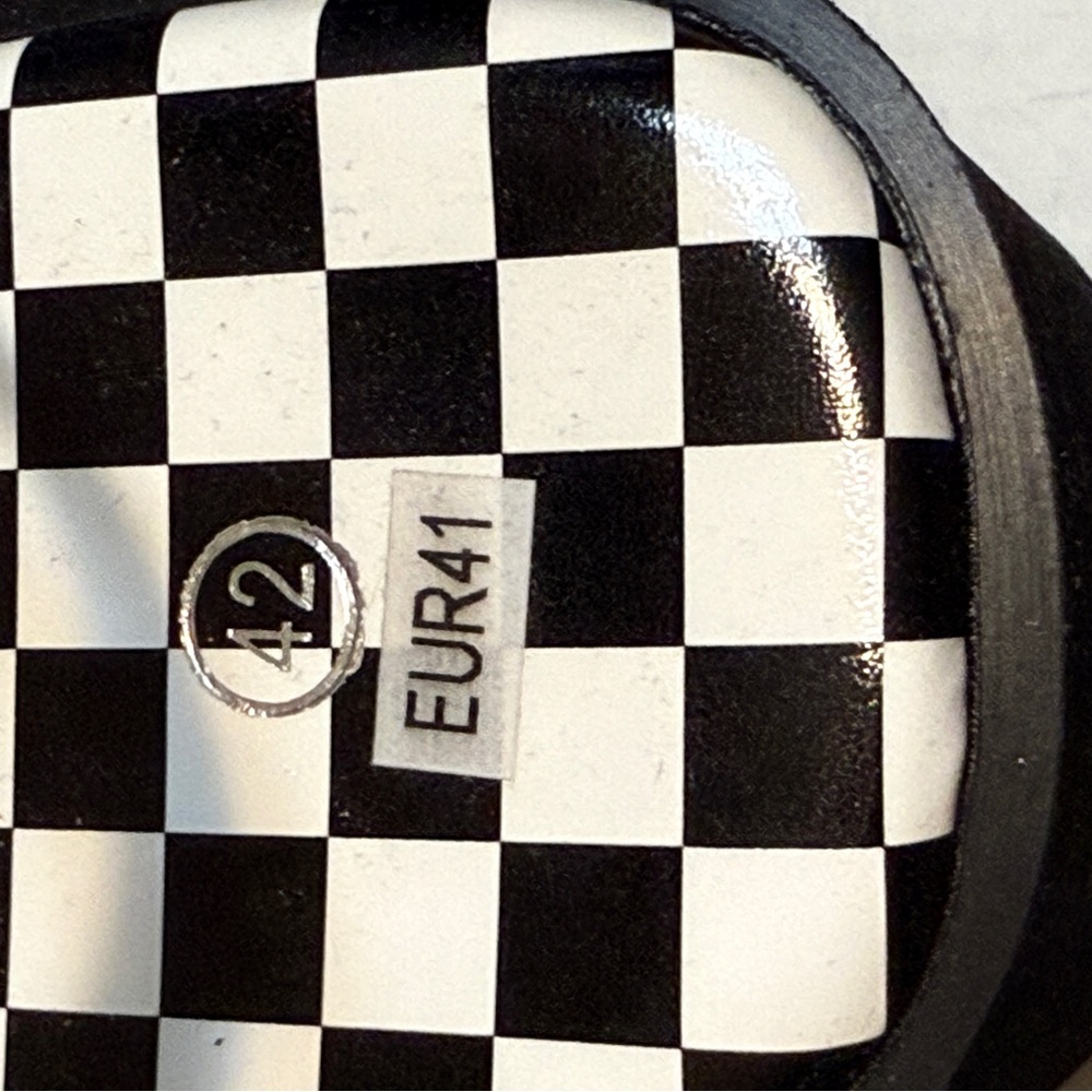 Checkered Pattern Platform Sandals, Trendy Slip o… - image 10